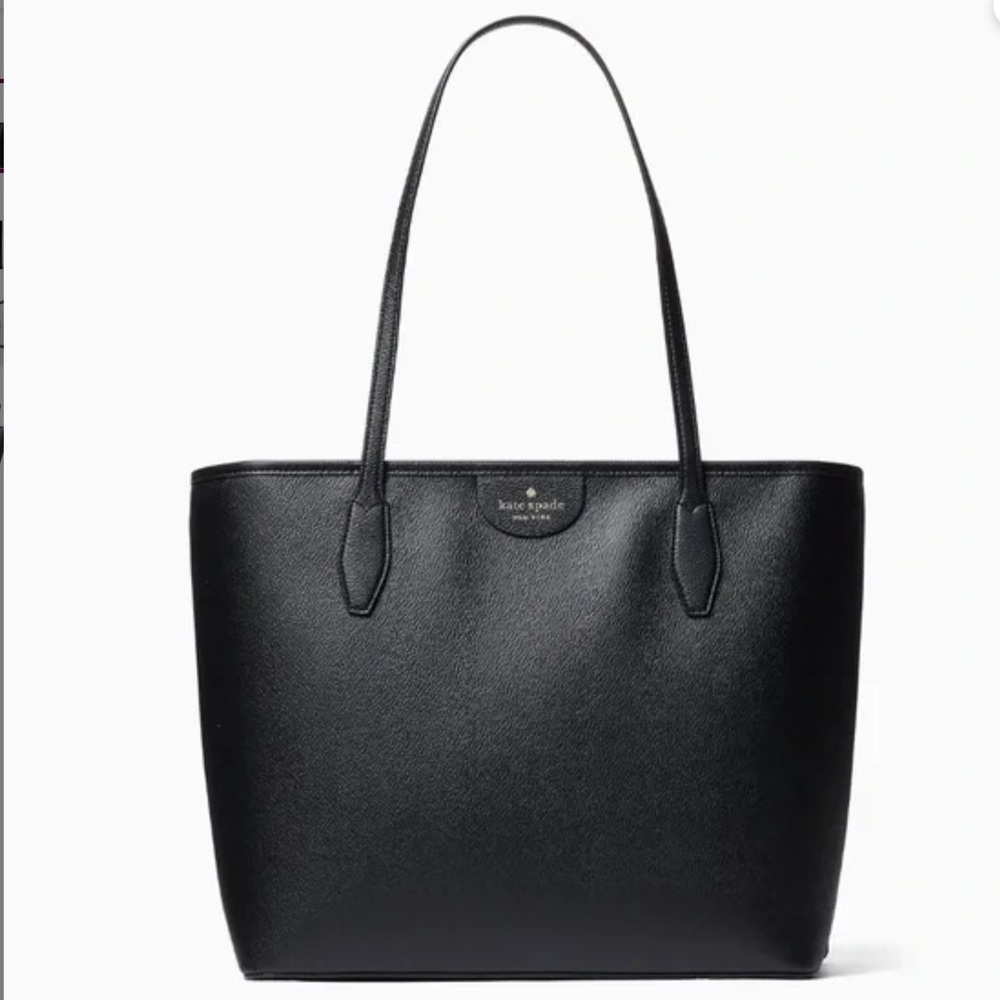 KATE SPADE Lori Black Long Handle Tote Saffiano Leather